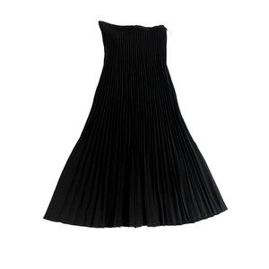 NWT Meshki Twyla Pleated Suiting Maxi Skirt in Black